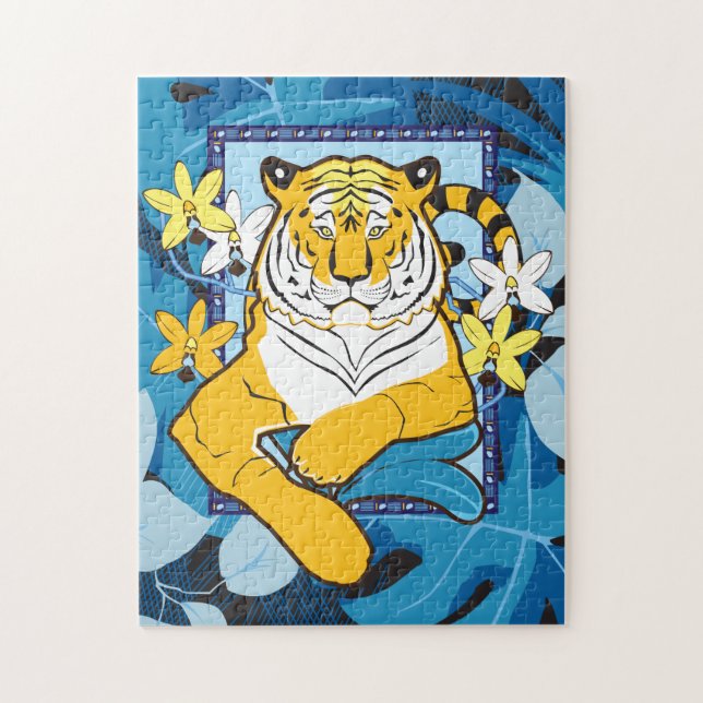 11x14 Tiger Puzzle for Colorblind People (Vertical)