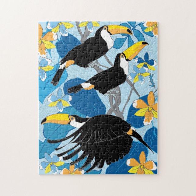 11x14 Toucan Puzzle for Colorblind People (Vertical)