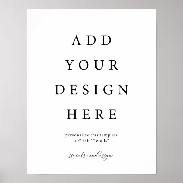 11x14" Vertical/Portrait Poster Sign (Front)