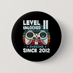 11yr Bday Son Boy Funny Gamer 11th 11 Year Old Bir 6 Cm Round Badge