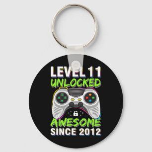 11yr Bday Son Boy Funny Gamer 11th 11 Year Old Bir Key Ring