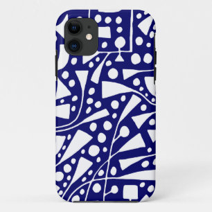 120112 White on Deep Navy iPhone 11 Case