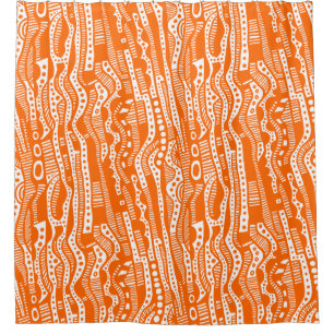 120115 - Orange Shower Curtain