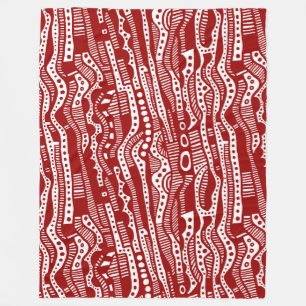 120115 - Ruby Red on White Fleece Blanket