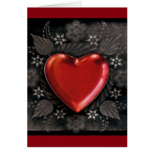 1209 DARK RED BLACK HEART EMO LOVE TOUGH DARK SYMB