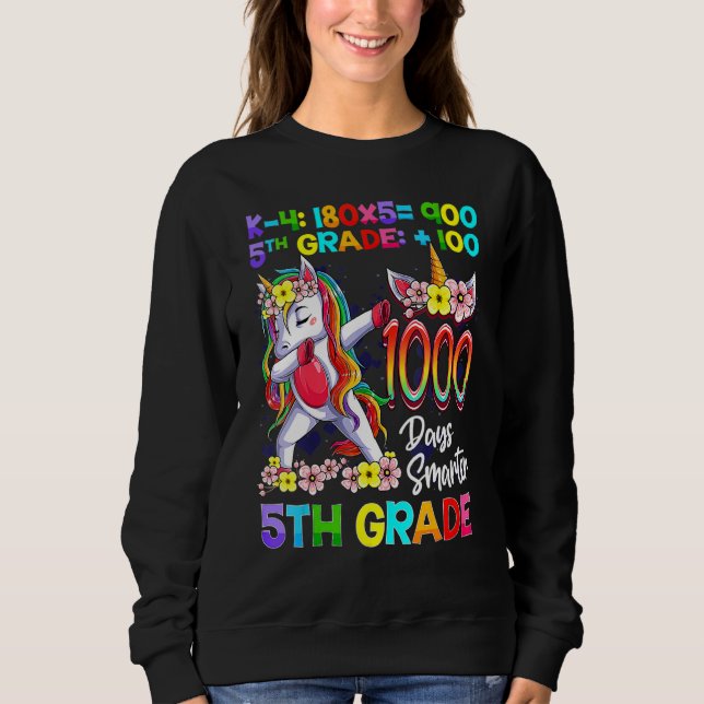 120 Days Of 5th Grade - 120th Day Of School Dabbin Sweatshirt (Front)