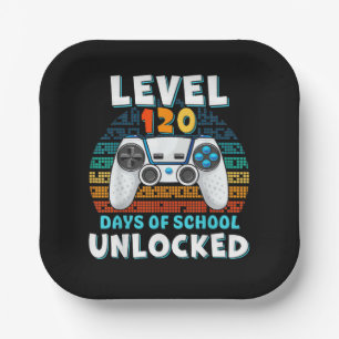 120 Days Of School Level Unlocked Paper Plate