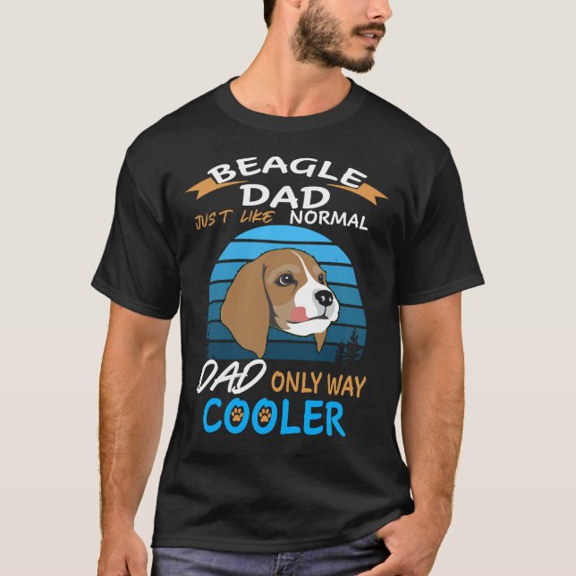 122 Dad Beagle Dad Cooler T-Shirt (Front)