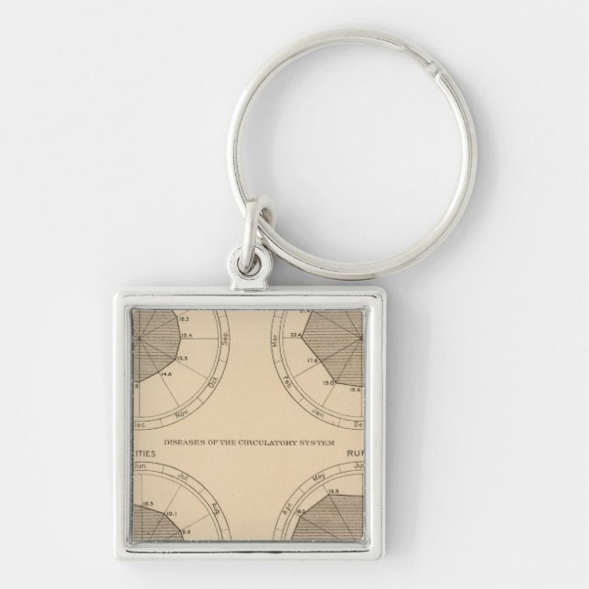 122 Deaths diseases nervous & circulatory system Key Ring (Front)