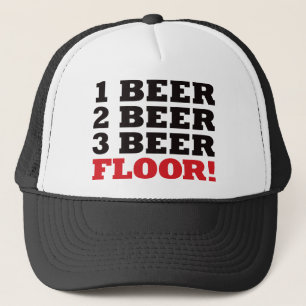 123 Beer Floor - Red Trucker Hat