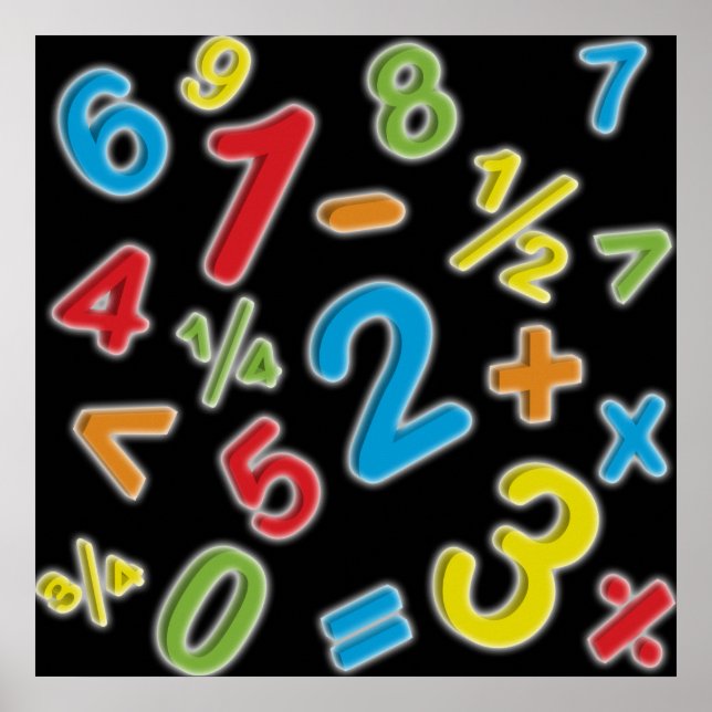 123 numbers Math Poster (Front)