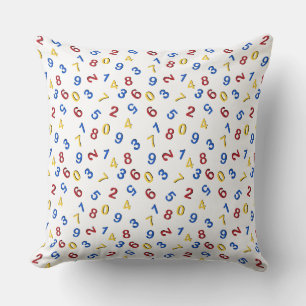123 Numbers Red Yellow Blue Cushion