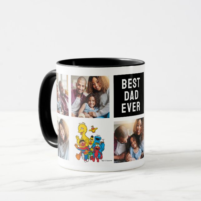 123 Sesame Street | Dad Photo Collage Mug (Front Left)