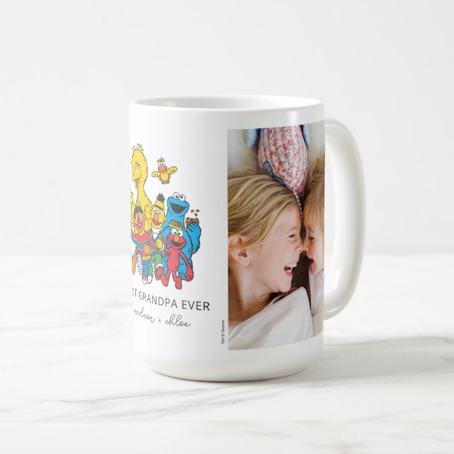 123 Sesame Street | Grandpa Photo Coffee Mug (Front Right)