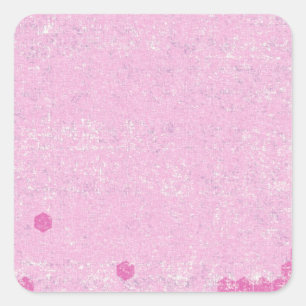 124 GRUNGE HOT PINK GEOMETRIC SHAPES CLUSTERS GRUN SQUARE STICKER