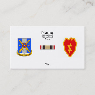 125th MI BN 25th ID (L) with OIF Service Ribbon Business Card