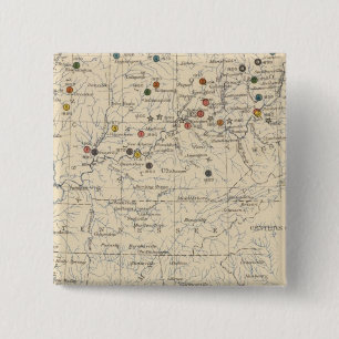 126 Centres of population, farms 15 Cm Square Badge