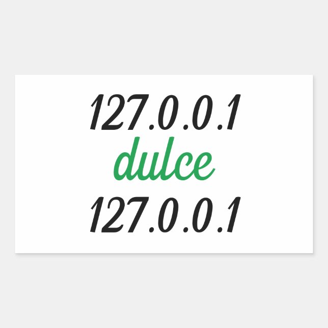 127.0.0.1 dyce 127.0.0.1 rectangular sticker (Front)