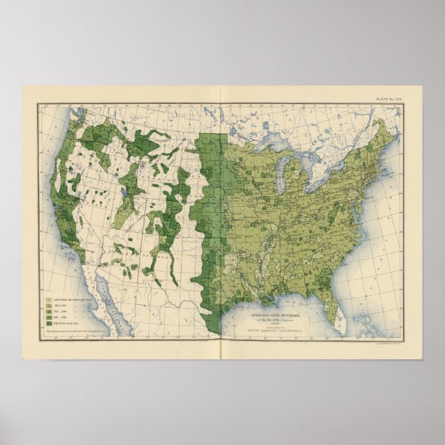 129 Size of farms 1900 Poster (Front)