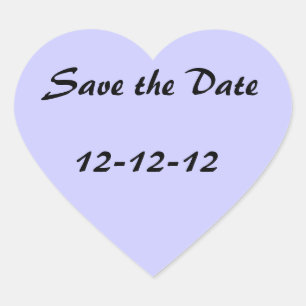 12-12-12 Save the Date Heart Sticker