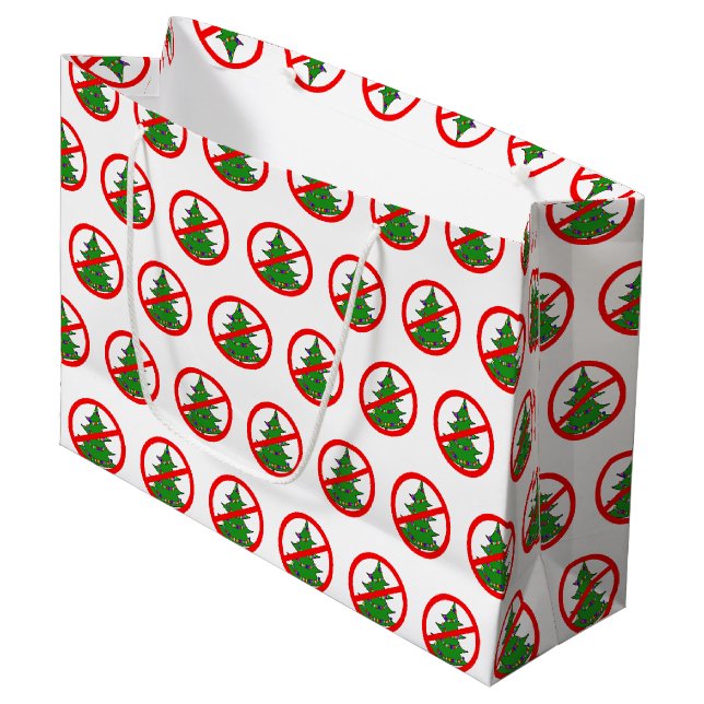 12-21 Humbug Day Large Gift Bag (Front Angled)