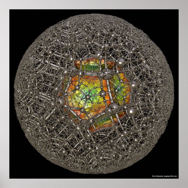 (12,4) Poincaré Ball Poster (Front)