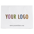12.5 in Custom Gift Shopping Bag with Company Logo