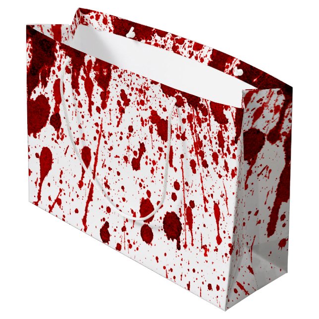 12.5lx4wx9h Large Gift Bag Blood Splatter Vampire (Back Angled)