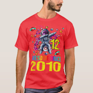 12 Awesome Since 2010 Astronaut 12th Birthday Spac T-Shirt