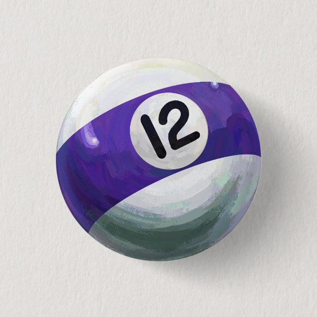 12 Ball 3 Cm Round Badge (Front)