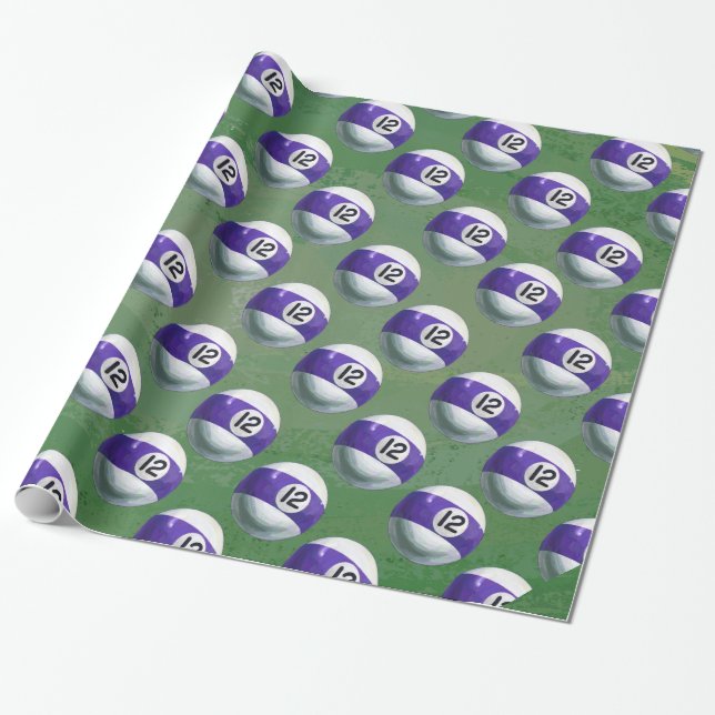 12 Ball Pattern Wrapping Paper (Unrolled)