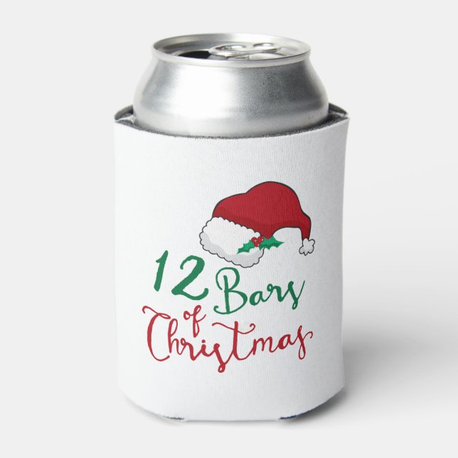 12 Bars of Christmas | Santa Hat Can Cooler (Can Front)