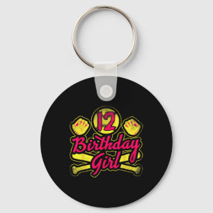 12 Birthday Girl For Cool Softll Girls 12th Birthd Key Ring