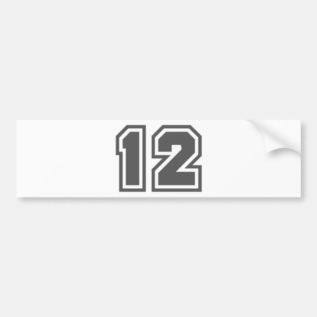 12 BUMPER STICKER (Front)