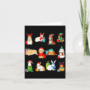 12 Bunny Of Christmas Bunny Rabbit Christmas Xmas Card