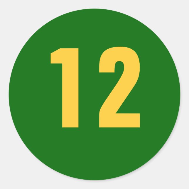 12 CLASSIC ROUND STICKER (Front)