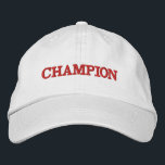12 colour choices change text occasion name embroidered hat<br><div class="desc">Style: Alternative Apparel Basic Adjustable Cap Want a good-looking comfortable hat? This one's for you. From Alternative Apparel, this chino twill cap has a pre-curved bill, cloth strap and an antique brass slide buckle closure with tuck-in grommet, so it fits well on anyone. Contrasting navy underbill on all colours except...</div>