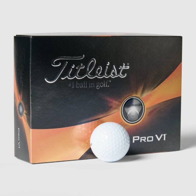 12 Custom Titleist Pro V1 Golf Ball Wedding Favour (Packaging)