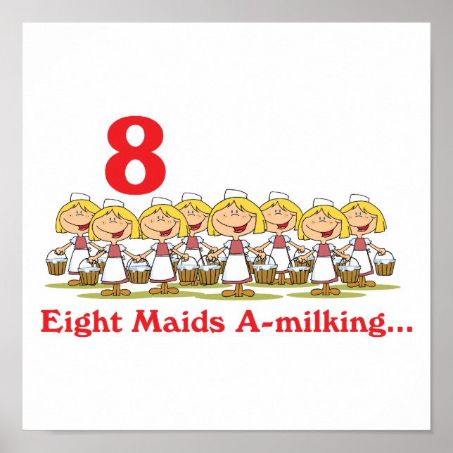 12 days eight maids a-milking poster (Front)