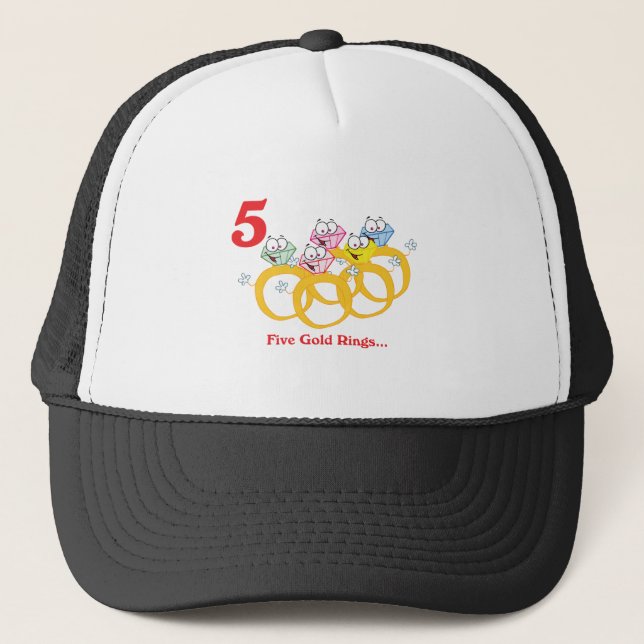 12 days five gold rings trucker hat (Front)