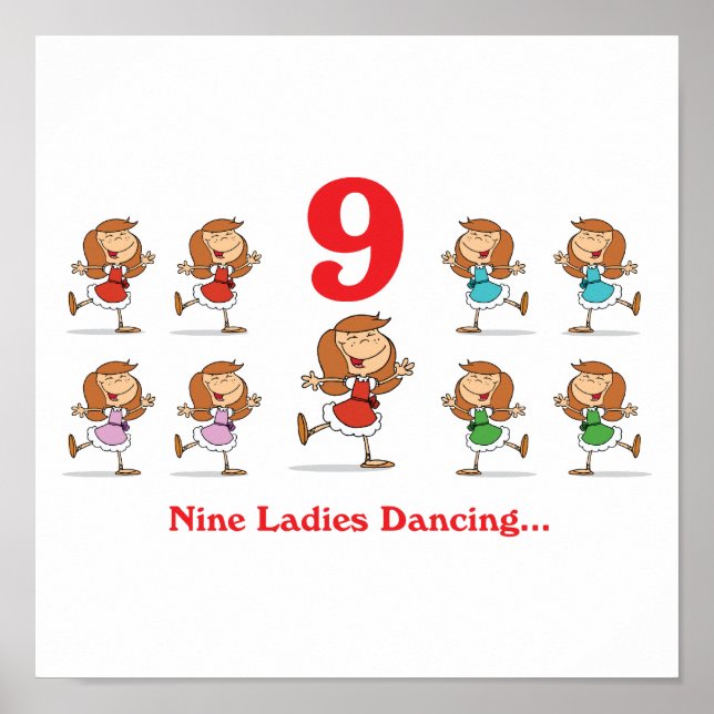 12 days nine ladies dancing poster (Front)
