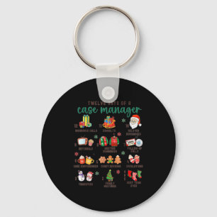 12 Days Nurse Case Management Christmas Case Manag Key Ring