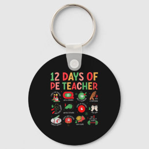 12 Days Of A Pe Teacher Christmas Physical Educati Key Ring