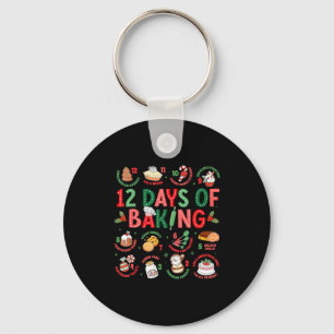 12 Days Of Baking Baker Christmas Cook Chef Baking Key Ring