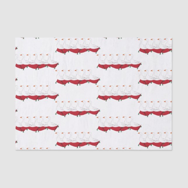 12 Days of Christmas 6 Geese A-Laying Tissue Paper (Front)