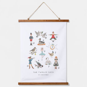 12 Days of Christmas Art Print Hanging Tapestry