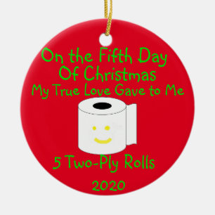 12 days of Christmas Ceramic Ornament