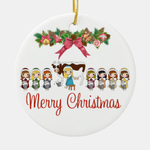 12 Days of Christmas Ceramic Ornament