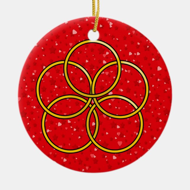 12 Days of Christmas Ceramic Tree Decoration (Front)