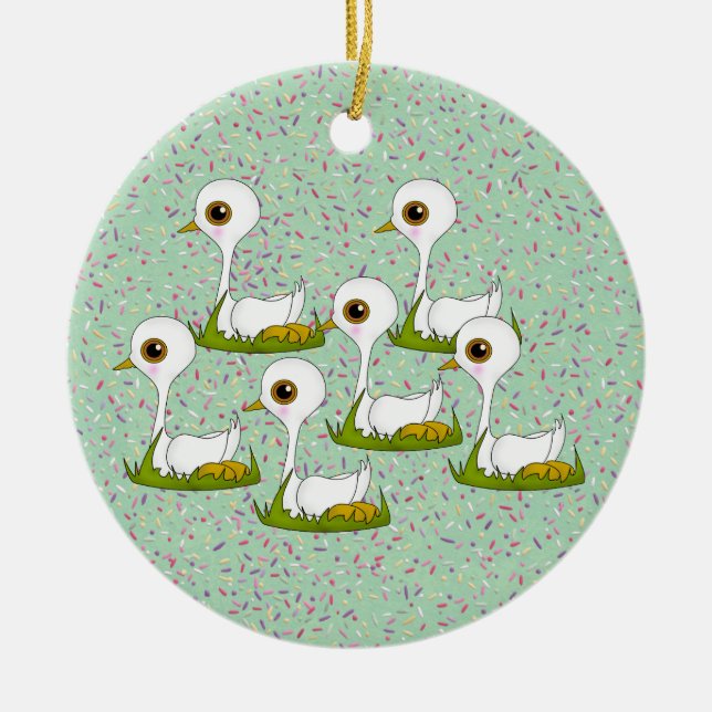 12 Days of Christmas Ceramic Tree Decoration (Front)